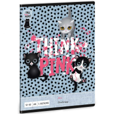 Ars Una : Think Pink cuki cicás 3. osztályos vonalas füzet 32 lapos A/5 füzet