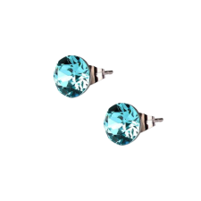 ART CRYSTELLA 8 mm Fülbevaló SWAROVSKI® kristállyal - Light türkíz (1800XKE029U) szépségszalon