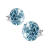 ART CRYSTELLA Fülbevaló, aquakék SWAROVSKI® kristállyal, félgömb, 10mm, ART CRYSTELLA® (RSWF052)