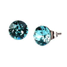 ART CRYSTELLA Fülbevaló, light türkíz swarovski kristállyal, 8 mm, art crystella fülbevaló