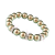 ART CRYSTELLA Karkötő, zöld SWAROVSKI® gyöngyből, fehér rondella kristállyal, 10mm, ART CRYSTELLA® M