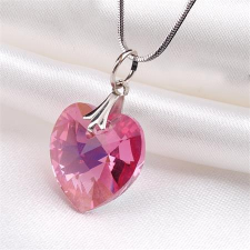 ART CRYSTELLA Nyaklánc szív alakú medállal rózsaszín SWAROVSKI® kristállyal (1802XSV002) nyaklánc