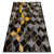 Art Modern GLOSS szőnyeg 400B 86 elegáns, glamour, art deco, 3D geometriai fekete / arany 80x150 cm
