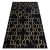 Art Modern GLOSS szőnyeg 407C 86 elegáns, glamour, art deco fekete / arany 120x170 cm