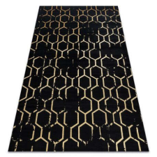 Art Modern GLOSS szőnyeg 407C 86 elegáns, glamour, art deco fekete / arany 200x290 cm lakástextília