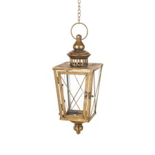 Art-Pol Lampion metal, szkło złoty lampion 41x14x14cm, całość 101x14x14cmcm világítás