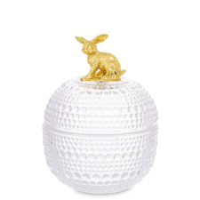 Art-Pol Pojemnik Dekoracyjny-Prom. szkło przeźroczysty, złoty 13x9,5x9,5 cmcm konyhai eszköz