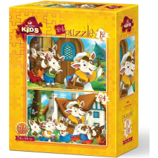 Art Puzzle aranyos borjak kirakó puzzle, kirakós
