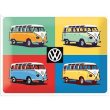 Art VW Bulli - Pop Art Fémtábla dekoráció