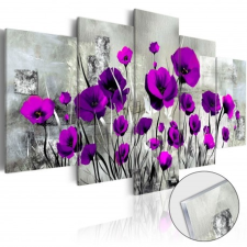 Artgeist Akrilüveg kép - Meadow: Purple Poppies [Glass] térkép