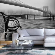 Artgeist Fotótapéta - A Foggy Day on the Brooklyn Bridge 300x210 tapéta, díszléc és más dekoráció