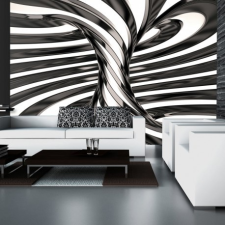 Artgeist Fotótapéta - Black and white swirl tapéta, díszléc és más dekoráció