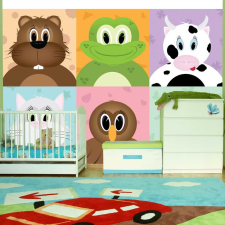 Artgeist Fotótapéta - Cheerful animals 400x280 tapéta, díszléc és más dekoráció