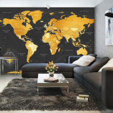 Artgeist Fotótapéta - Map: Golden World 250x175 tapéta, díszléc és más dekoráció