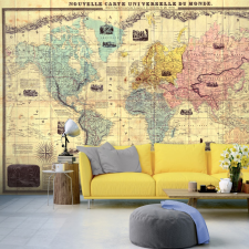 Artgeist Fotótapéta - Nouvelle Carte Universelle Du Monde 100x70 tapéta, díszléc és más dekoráció