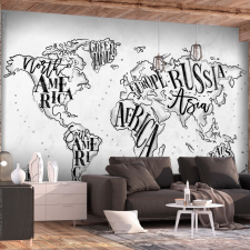 Artgeist Fotótapéta - Retro Continents (Grey) 450x315 tapéta, díszléc és más dekoráció