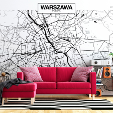 Artgeist Fotótapéta - Warsaw Map 150x105 tapéta, díszléc és más dekoráció