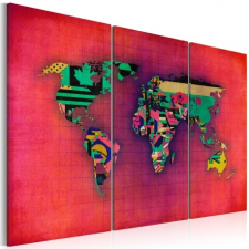 Artgeist Kép - A világ az enyém - triptych tapéta, díszléc és más dekoráció
