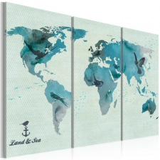 Artgeist Kép - Avian migráció - triptych térkép
