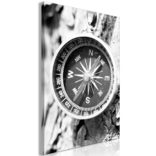 Artgeist Kép - Black and White Compass (1 Part) Vertical 40x60 grafika, keretezett kép