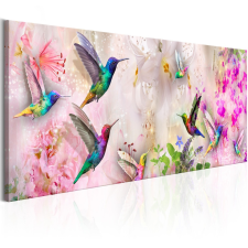 Artgeist Kép - Colourful Hummingbirds (1 Part) Narrow grafika, keretezett kép