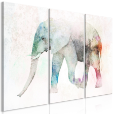 Artgeist Kép - Painted Elephant (3 Parts) 90x60 grafika, keretezett kép