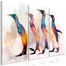 Artgeist Kép - Penguin Wandering (3 Parts) 120x80 grafika, keretezett kép