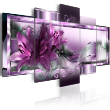 Artgeist Kép - Purple Lilies grafika, keretezett kép