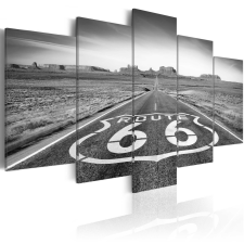 Artgeist Kép - Route 66 - black and white 200x100 grafika, keretezett kép