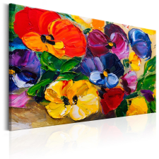 Artgeist Kép - Spring Pansies grafika, keretezett kép