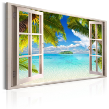 Artgeist Kép - Window: Sea View grafika, keretezett kép