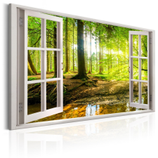 Artgeist Kép - Window: View on Forest grafika, keretezett kép