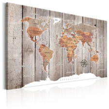 Artgeist Kép - World Map: Wooden Stories térkép
