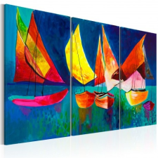 Artgeist Kézzel festett kép - Colourful sailboats grafika, keretezett kép
