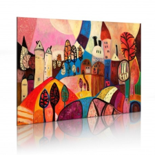 Artgeist Kézzel festett kép - Colourful village grafika, keretezett kép