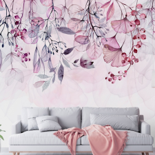 Artgeist Öntapadó fotótapéta - Foggy Nature - Pink 245x175 tapéta, díszléc és más dekoráció