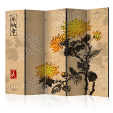 Artgeist Paraván - Chrysanthemums II [Room Dividers] - 5 részes 225x172 bútor