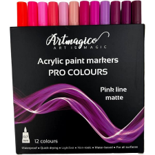 Artmagico Pro Pink Line akrylové fixy, růžové odstíny, 12 ks filctoll, marker