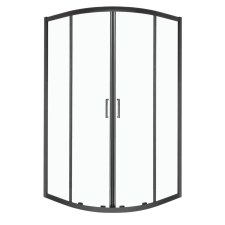  Aruba 80 GL fekete íves zuhanykabin tálca nélkül kád, zuhanykabin