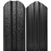 ÁRVAI KERÍTÉS Lemez fém kerítésléc FEKETE RAL9005 0,5mm HI-MAT (Kialakítás: Ívelt végű, Hosszúság: 80cm)