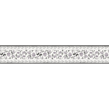 As-Creation Bordűr 3432-84 klasszikus fekete papír  5x0,11m tapéta, díszléc és más dekoráció