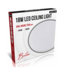 Asalite LED 18W 3000K MENNYEZETI LÁMPA KÖR OPÁL BÚRA BELLA világítás