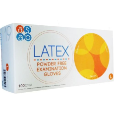 ASAP púdermentes latex kesztyű L-es, 100db (8590786225565)