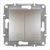  Asfora dupla váltóérintkezős kapcsoló (106+6), bronz BURKOLATTAL, KERET NÉLKÜL, süllyesztett 10A 250V ( Schneider electric EPH0600169)