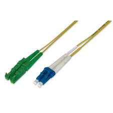 Assmann AL-9E2000LC-02I optikai patch kábel E2000/LC Duplex SM 2m - Sárga kábel és adapter