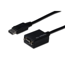 Assmann Displayport 1.1a Adapter Cable DP M (plug)/DSUB15 F (jack) 0;15m black kábel és adapter