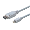 Assmann displayport connection cable, mini dp - dp 2m white ak-340102-020-w