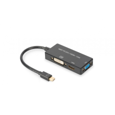 Assmann DisplayPort converter cable, mDP - HDMI+DVI+VGA kábel és adapter