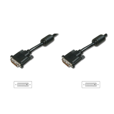 Assmann DVI connection cable, DVI(24+1), 2x ferrit kábel és adapter