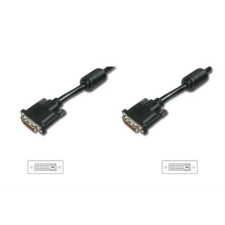 Assmann DVI connection cable, DVI(24+1), 2x ferrit (AK-320101-050-S) kábel és adapter